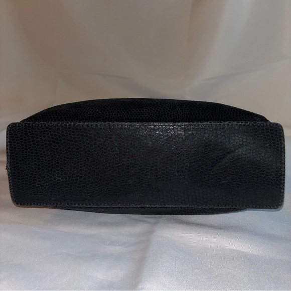 Kenneth Cole Reaction Black Faux Snakeskin Shoulder Bag - Picture 5 of 13